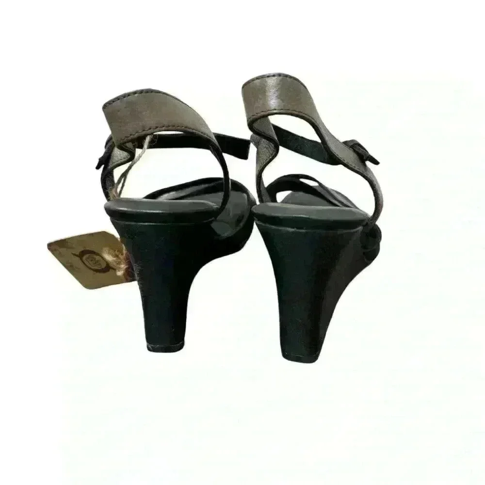 Born Hamada Wedge Sandal Leather Women Size 10 NEW